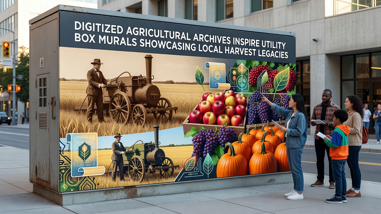 Digitized Agricultural Archives Inspire Utility Box Murals Showcasing Local Harvest Legacies