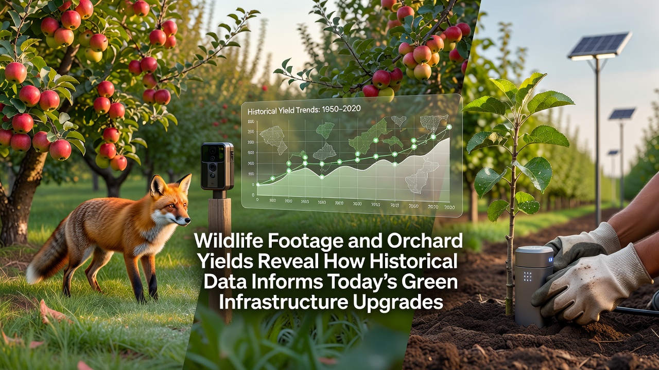 Wildlife footage and orchard yields reveal how historical data informs today's green infrastructure upgrades